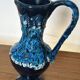 Fat Lava Ceramic Soliflore Vase Vallauris Blue H 31 cm