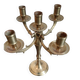 Brass candelabrum with 5 lights, scroll arms – Louis XV style – vintage decor