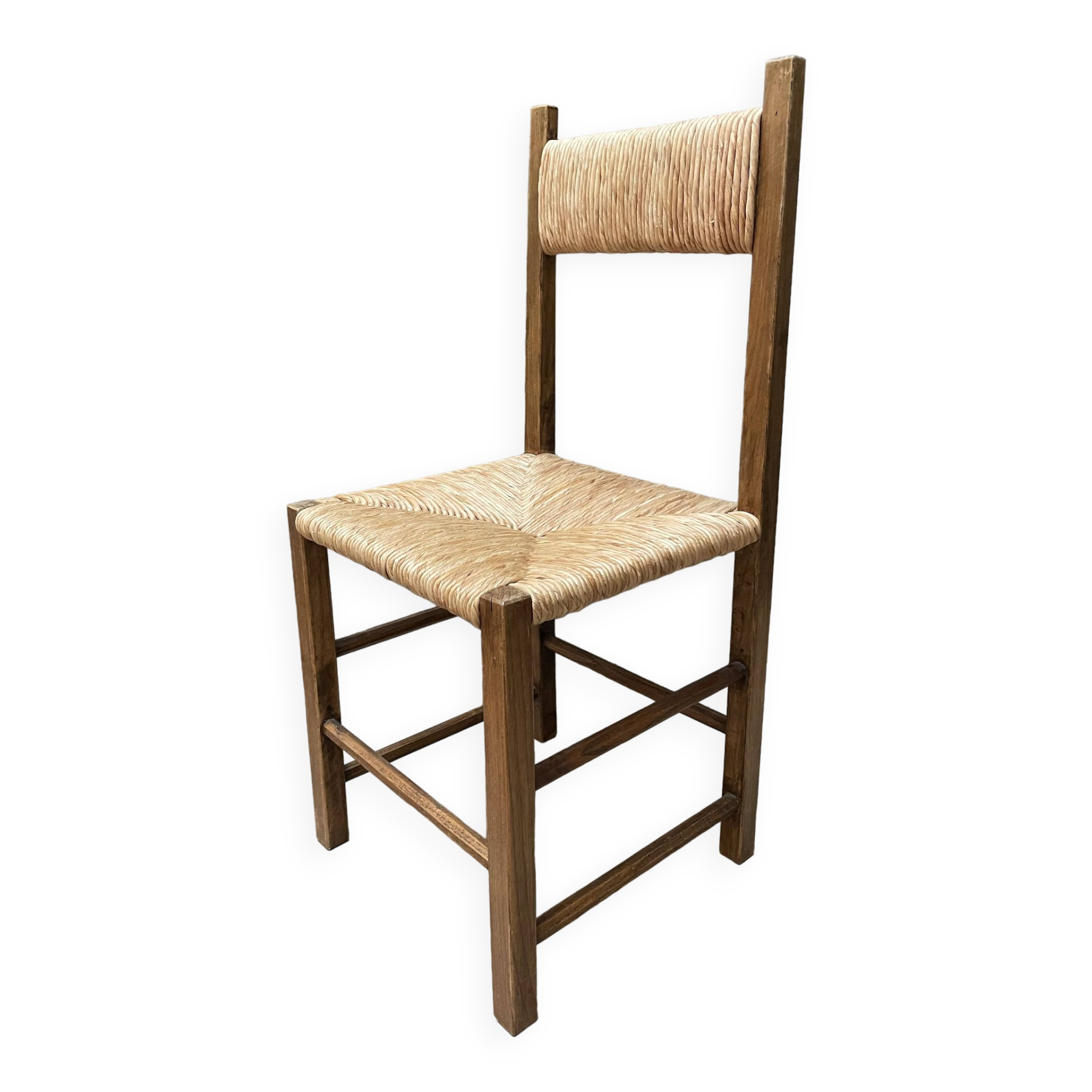 Chaise empaillé vintage