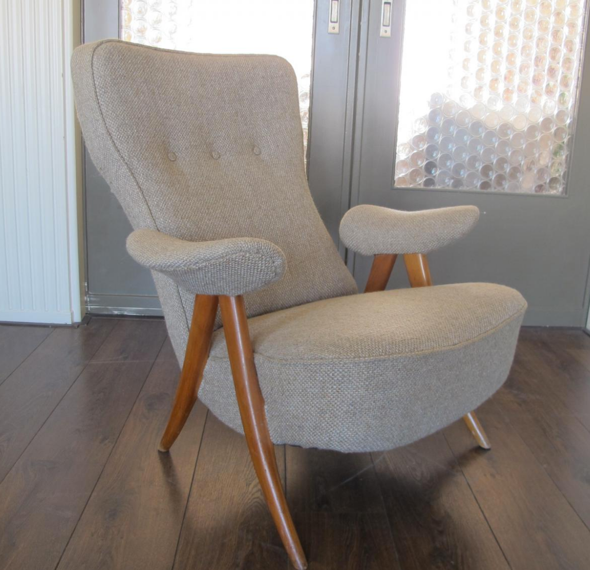 Chair living room 105 mid-century by Theo Ruth for Artifort, 1950 s