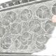 Art Deco glass serving tray - pansies flowers Vallerysthal Portieux