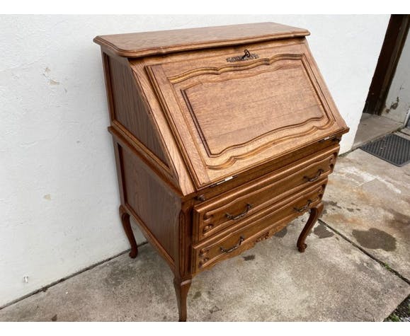 Rustic secretary in solid oak