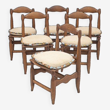 Set of 6 Guillerme and Chambron chairs