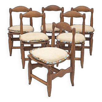 Set of 6 Guillerme and Chambron chairs