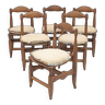 Set of 6 Guillerme and Chambron chairs