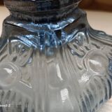 Paire de lampes en verre bleuté