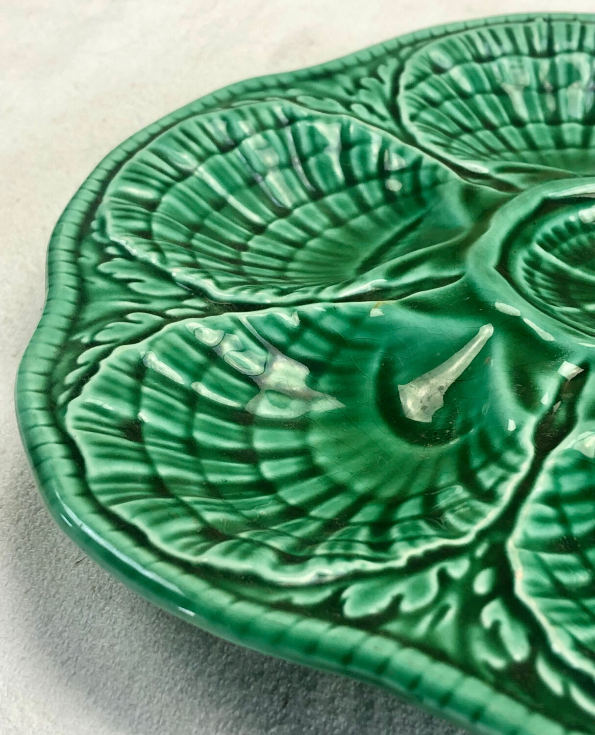 Sarreguemines slurry oyster plate