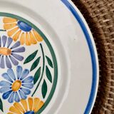 Josetti earthenware service with colorful flowers 1930
