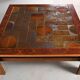 Scandinavian coffee table in rosewood and ceramic