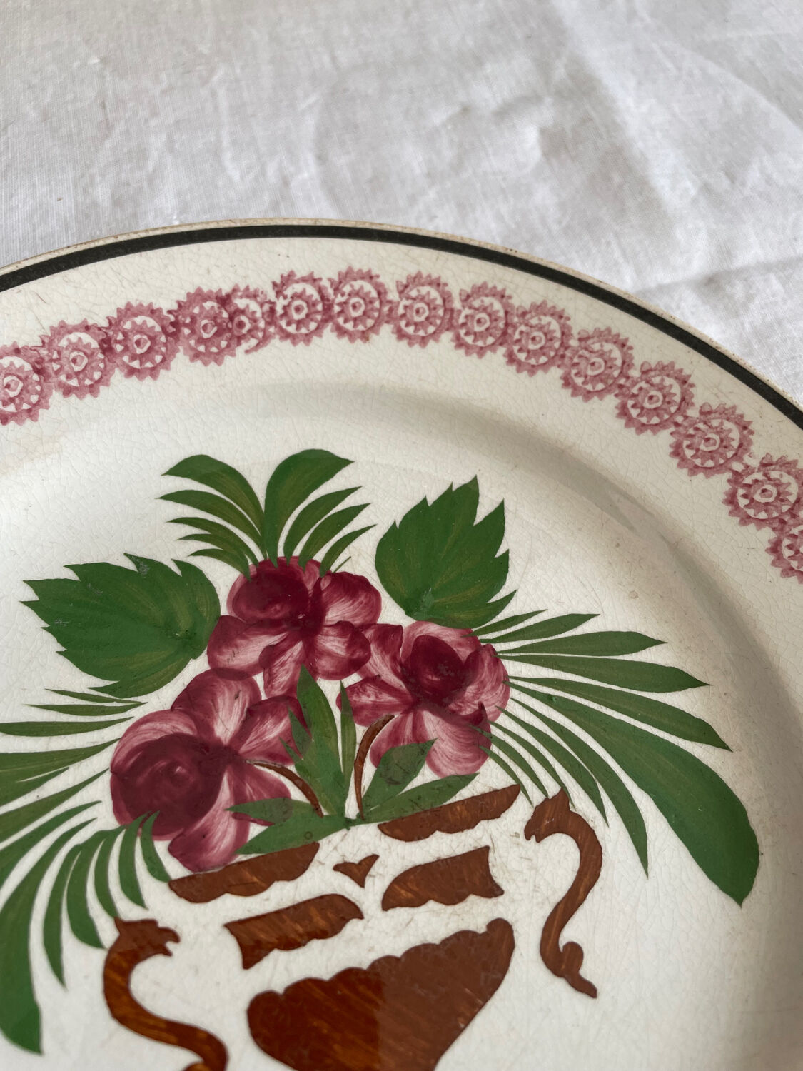 Plate XIXth Sarreguemines