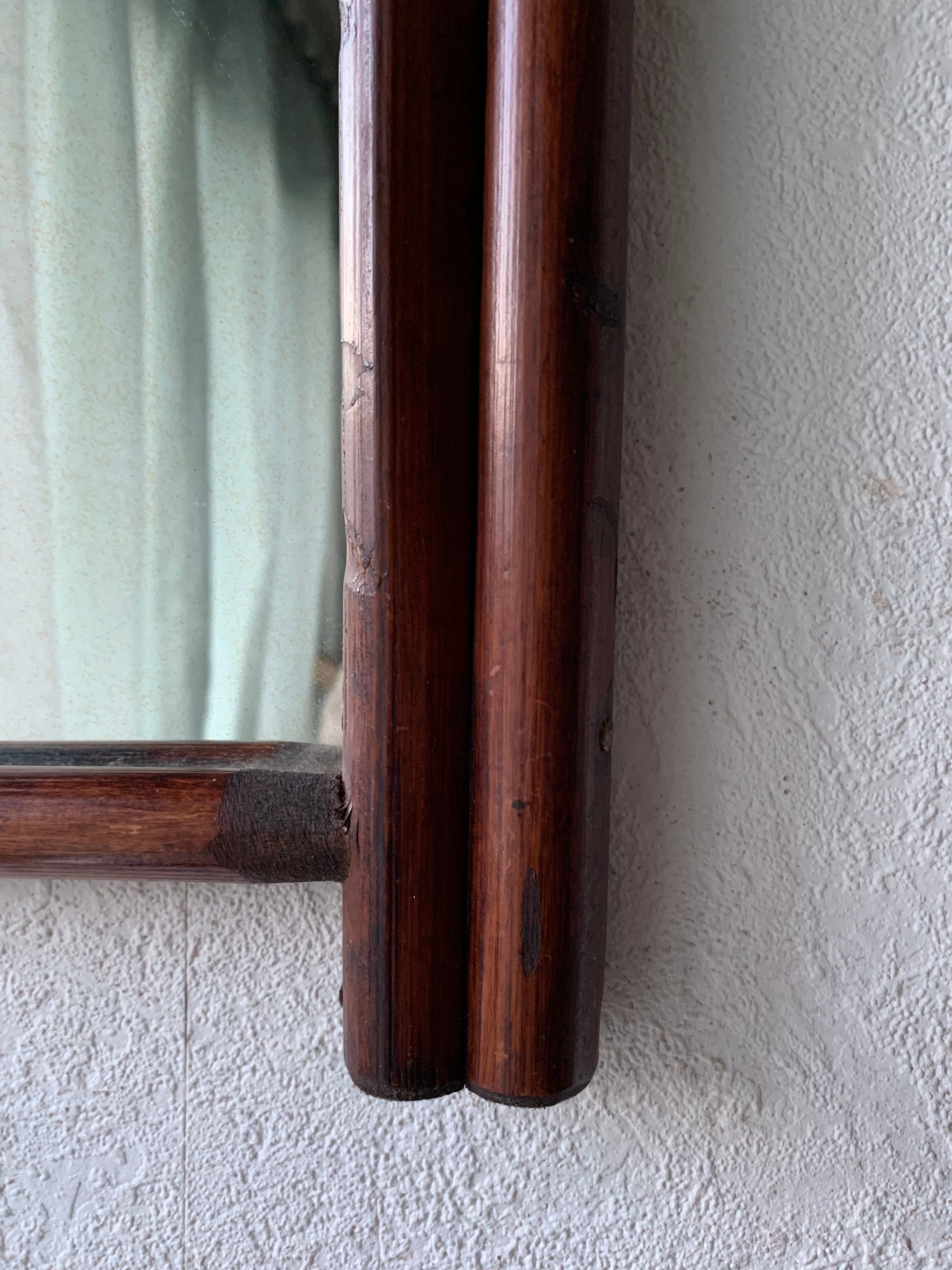 Rattan mirror  30x40cm