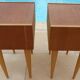 2 vintage scandinavian drawer nightstands with clamshell door