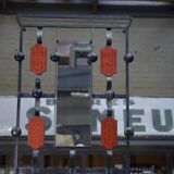 Vintage coat rack in ceramic and metal 1960