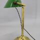 1930s Art Deco Brass  Banker Table Lamp, Czechoslovakia