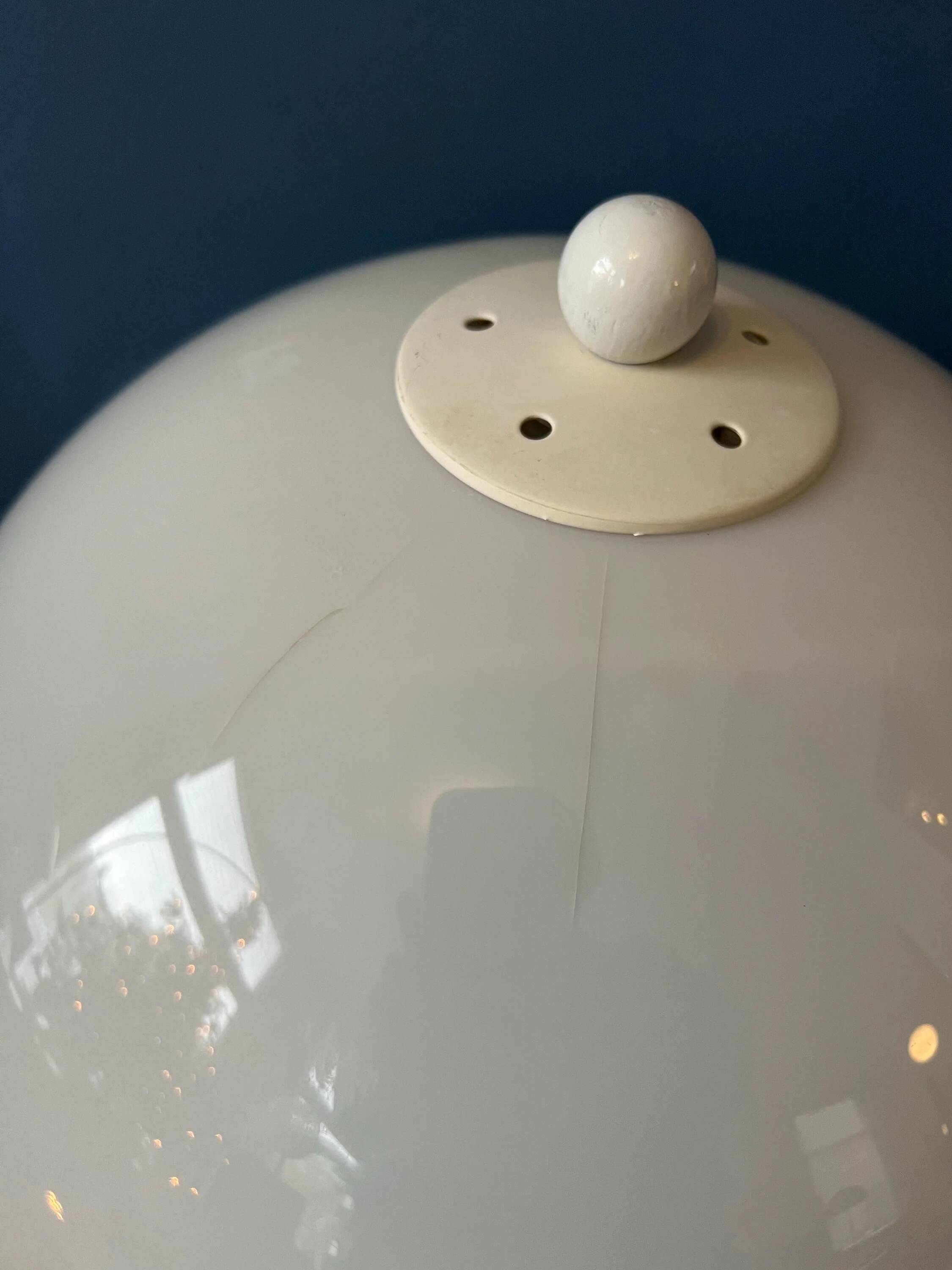 Vintage white Space Age Dijkstra mushroom table lamp