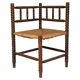 Provincial antique bobbin corner chair from the mid-century, France, 1940s.