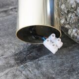 Vintage moulded glass hanging lamp