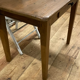Rectangular wooden farmhouse table or rustic desk with antique drawer