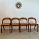 Set of 4 bentwood chairs Baumann design gondola cannage model 60s vintage