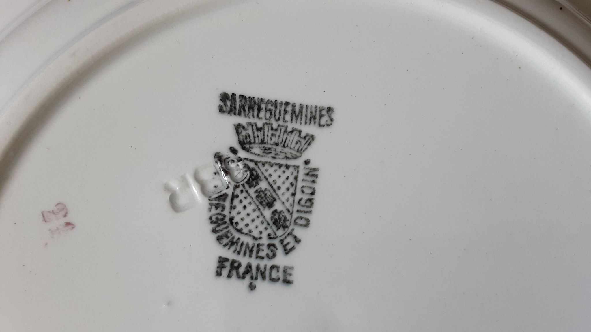 Set of 6 deep plates Digoin Sarreguemines