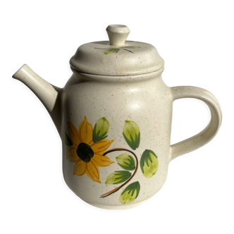 Vintage sunflower teapot Sarreguemines model Farandole H:20cm