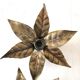 Pair Of appliques bronze flowers design 70s