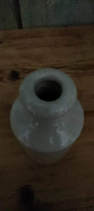 Stoneware pharmacy bottle