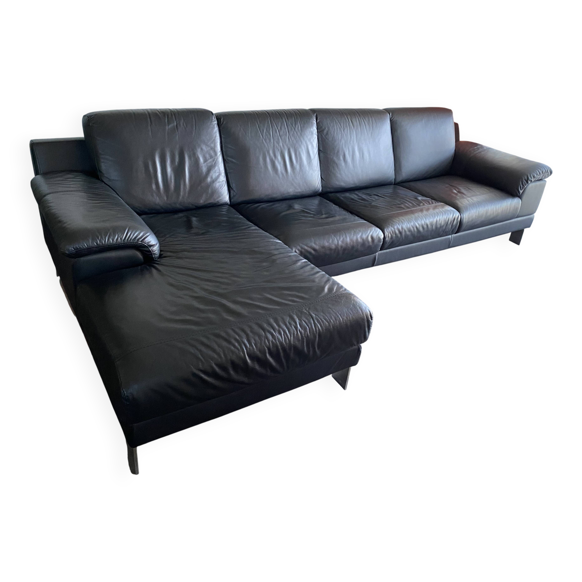 Leather corner sofa