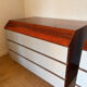 Pair of vintage rosewood and brushed aluminium chests of drawers