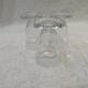 3 white wine glasses 11cl Daum crystal with square art deco base h 9.3cm
