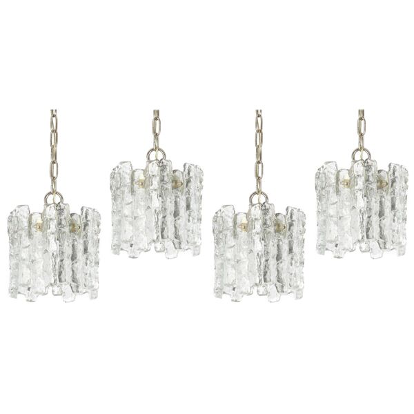 Suspension en Verre de Glace Murano par Kalmar, Autriche, années 1960