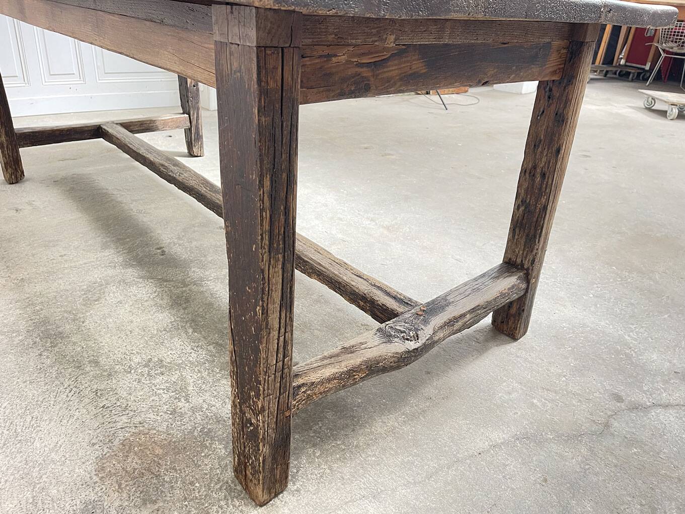 Table de ferme 1900 en chêne "Ruoms"