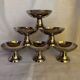 Set of 6 stainless steel ice cream bowls by Guy Degrenne with matching spoons.