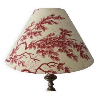 Toile de Jouy bordo lampshade