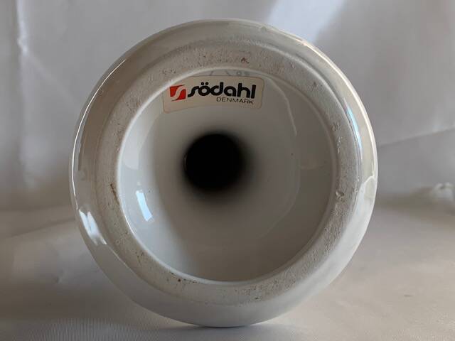 Danish design iridescent white candle holder