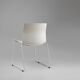 Mid-Century White Chair with Metal Frame and Plastic Seat, Belgium