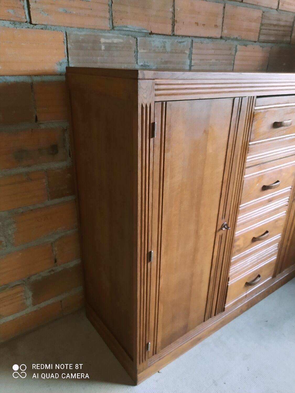 Original and vintage sideboard in solid wood