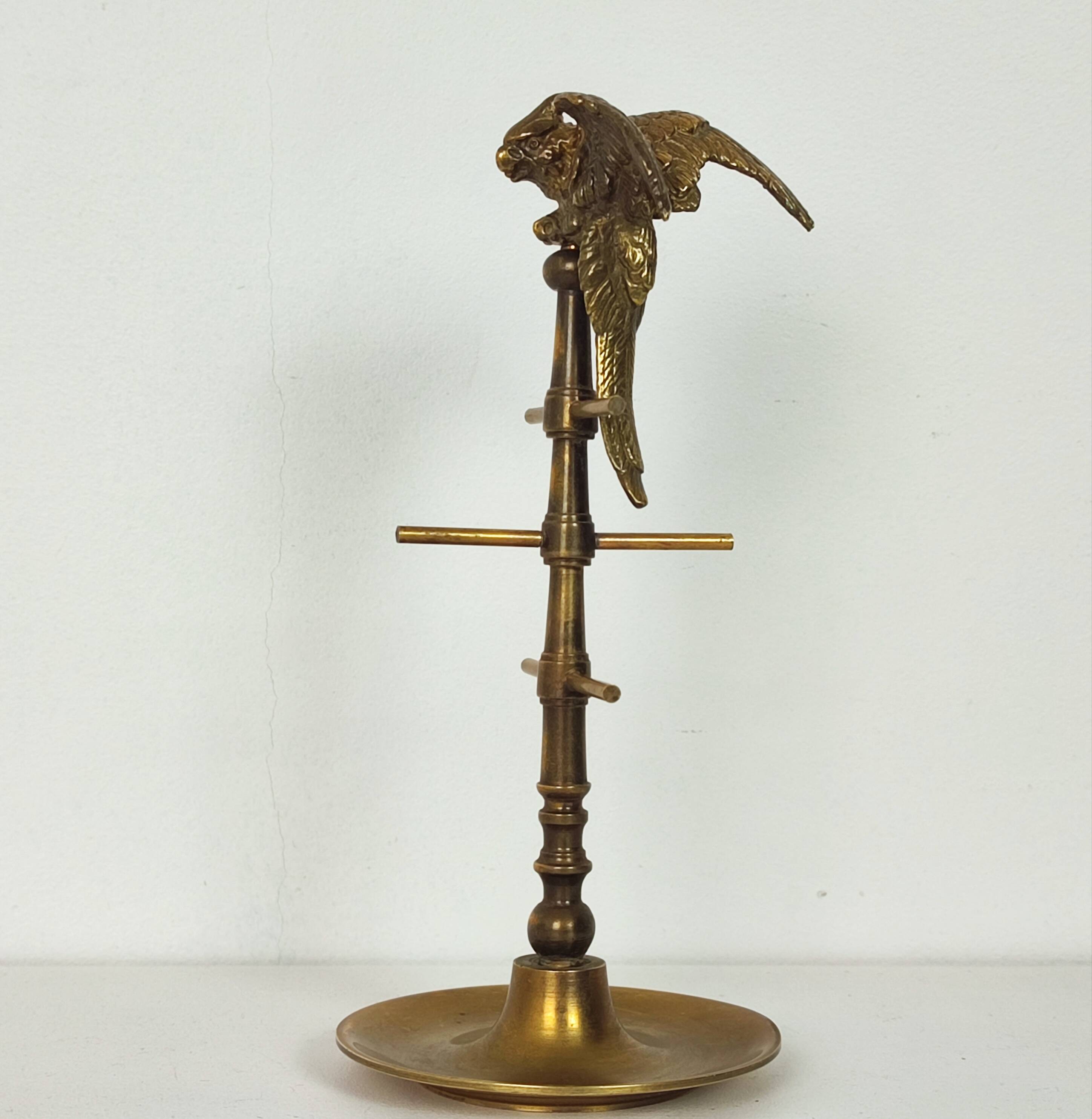 Porte bijoux "perroquet" bronze
