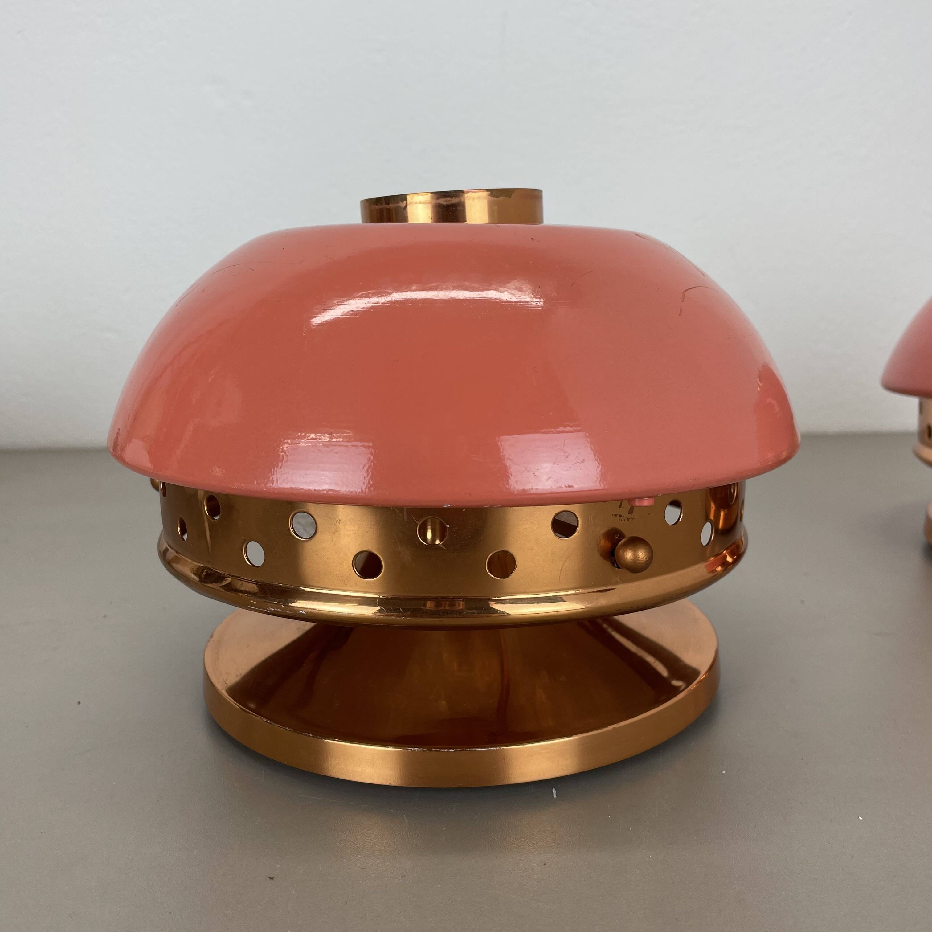 set of 2 unique PINK spot STILNOVO Style Ceiling Light Flushmount, Italy