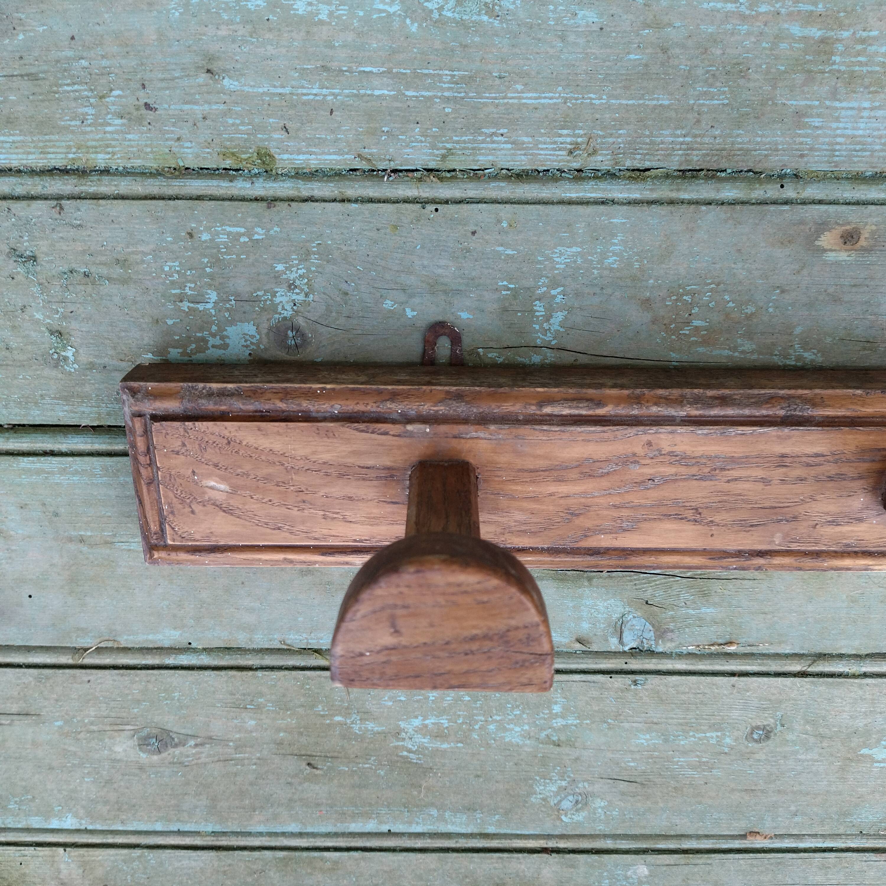 Coat rack raw wood 50s