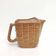 Ceramic pitcher decoration wicker style braided