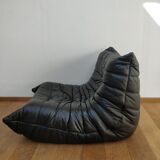 Togo in black leather by Ligne Roset