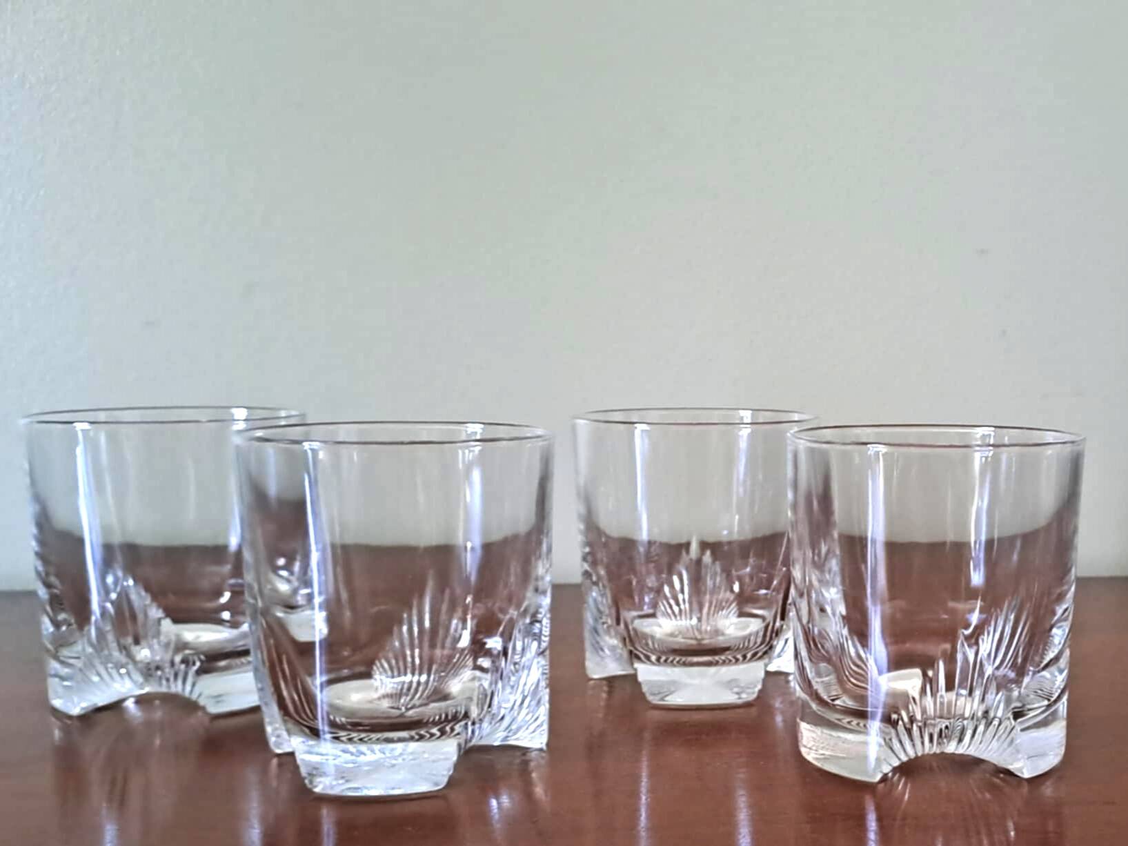 4 verres à whisky en cristal