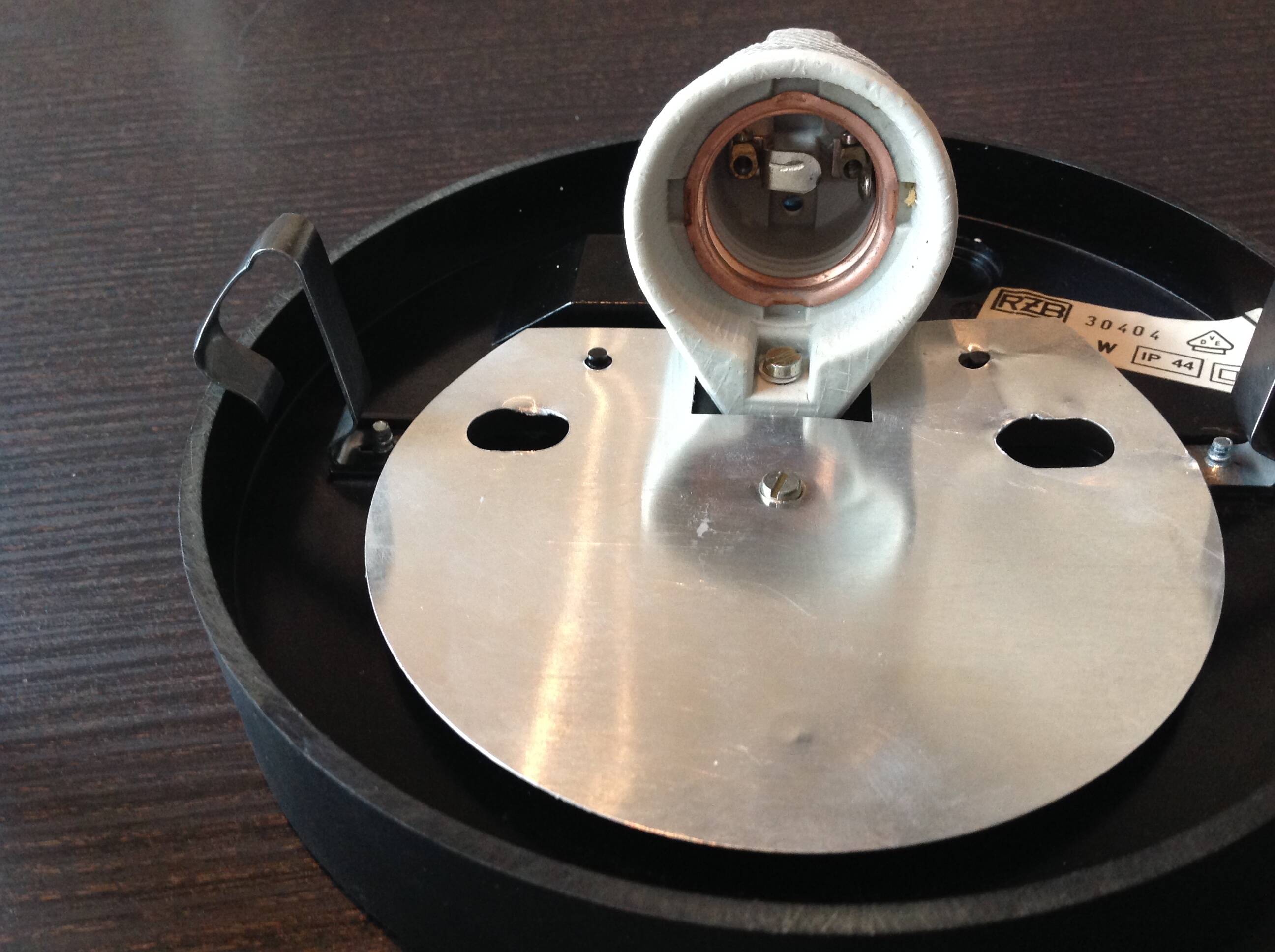 Square diamond-tipped glass ceiling light by RZB Leuchten / vintage 60s-70s