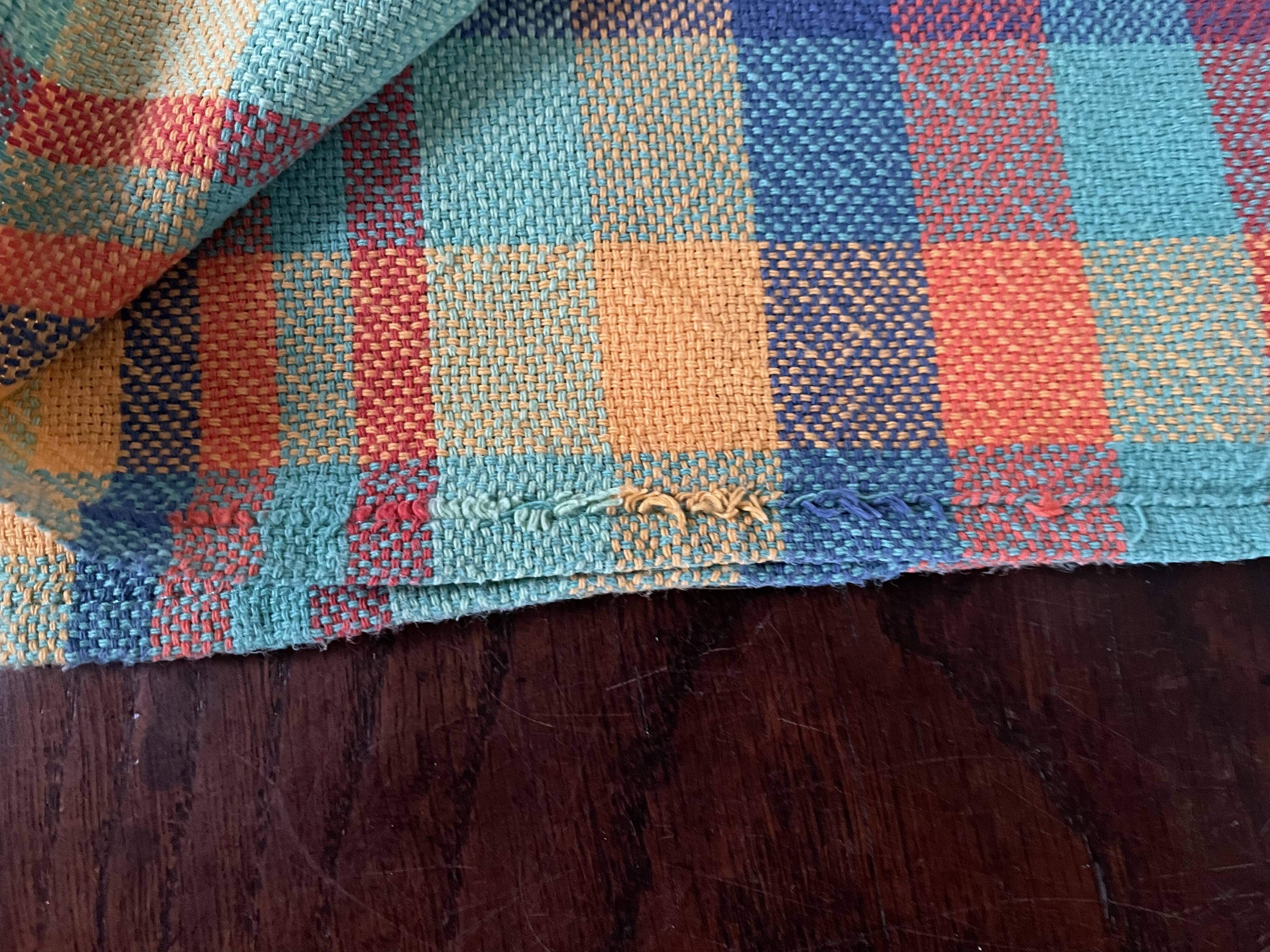 Set of 8 madras cotton napkins