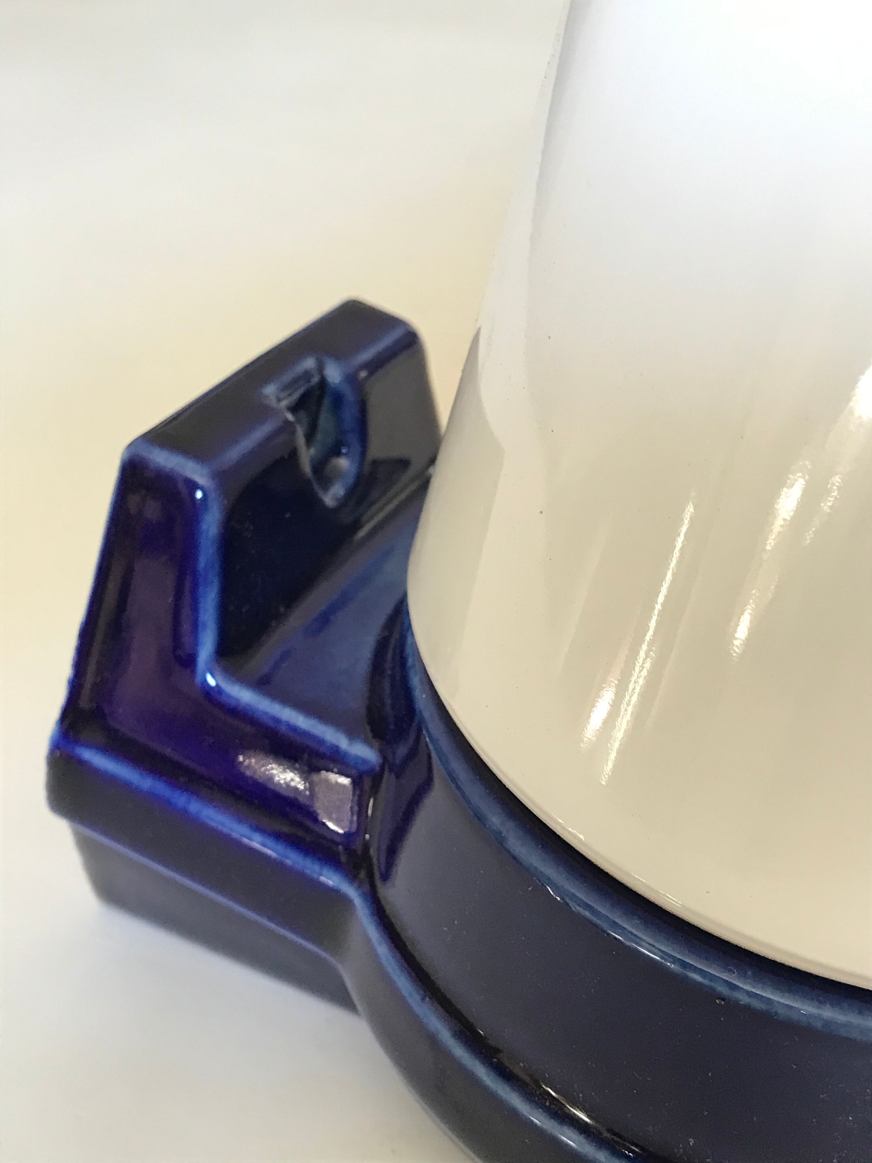 Pair of ceramic and opaline IFÖ sconces