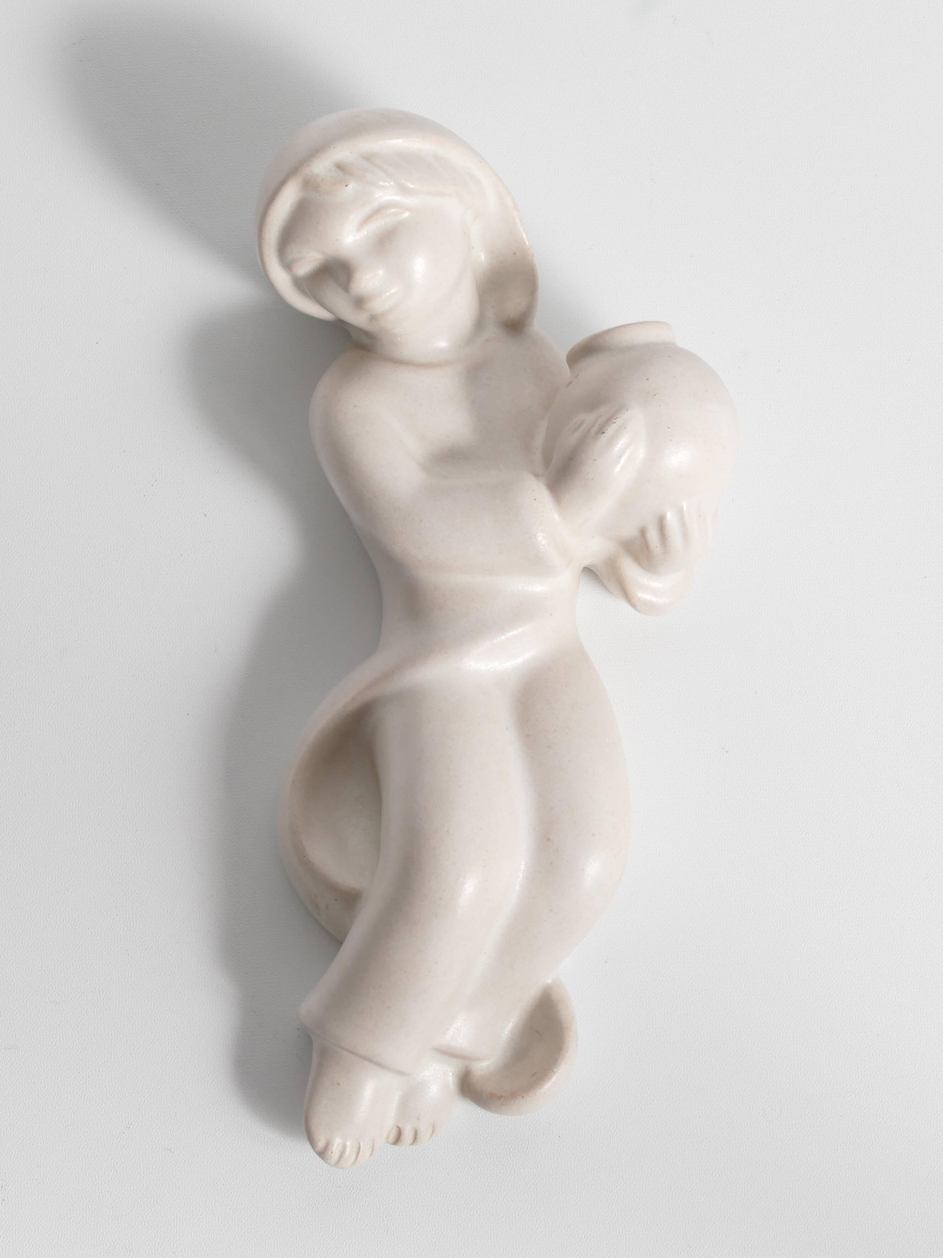 White Sconce with Boy Motif by Marianne Starck for Michael Andersen & Son