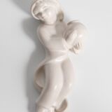 White Sconce with Boy Motif by Marianne Starck for Michael Andersen & Son
