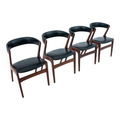 Ensemble de quatre chaises Moel T21 Fire par Korup Stolefabrik Danemark années 1960