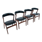 Ensemble de quatre chaises Moel T21 Fire par Korup Stolefabrik Danemark années 1960